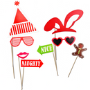 Photo Booth Props for Christmas, 66 Pcs