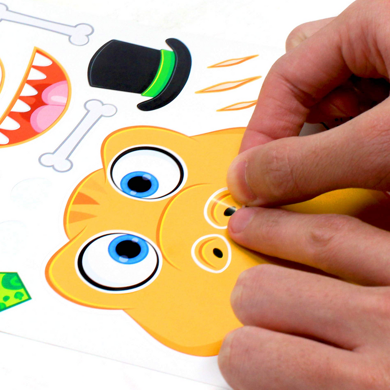 10" Animal Mix and Match Sticker Sheets, 36 Pcs