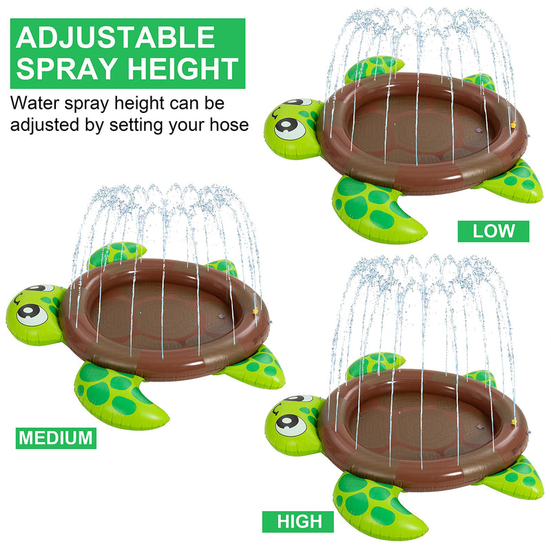 SLOOSH - Turtle Sprinkler Kiddie Pool