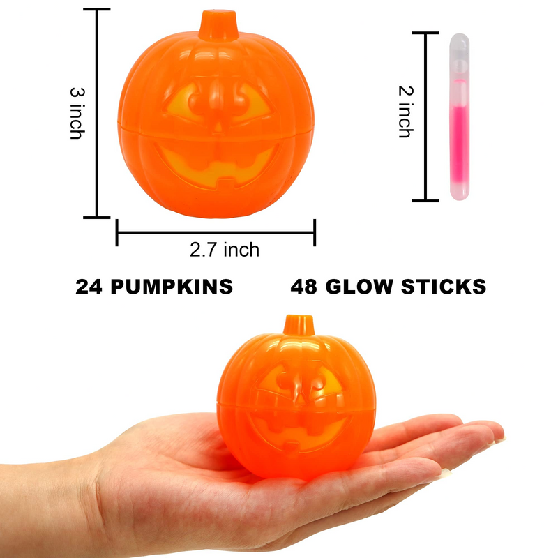 Pumpkin Shells and Glow Sticks, 72 Pcs