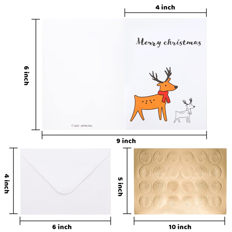 Merry Christmas Greeting Cards, 72 Pcs