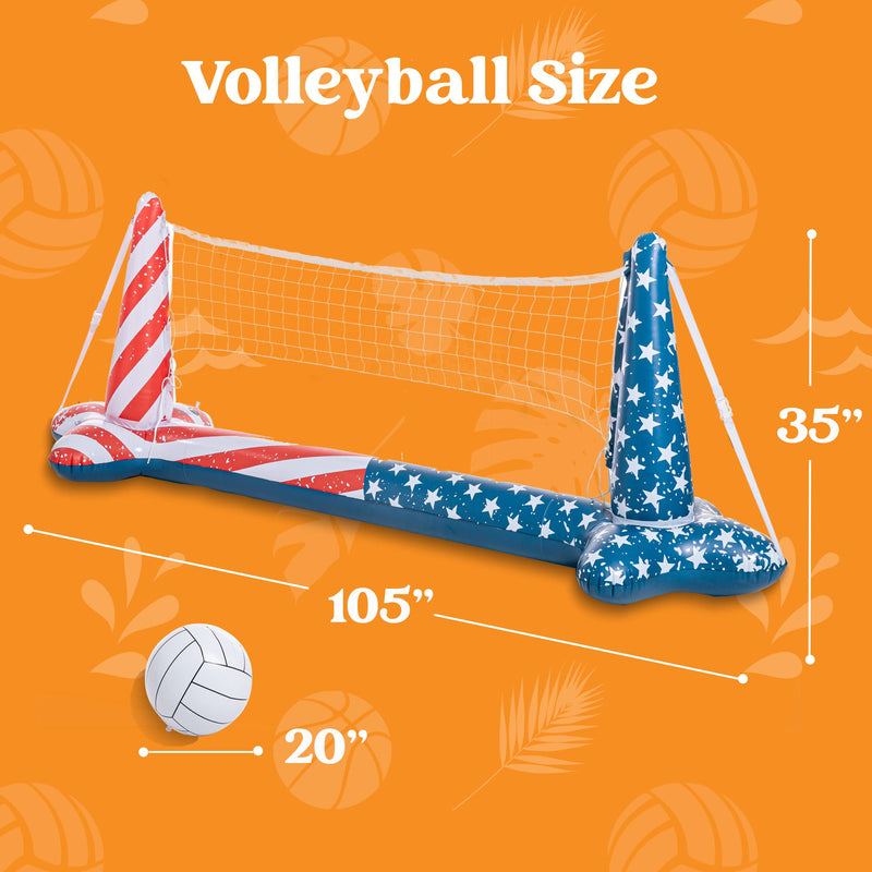 SLOOSH - Volleyball Net & Basketball Hoop with 2 Balls