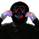 Halloween Led Mask Light Up With Gloves (blue&red)