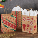 24Pcs Christmas Kraft Gift Bags with Assorted Christmas Prints