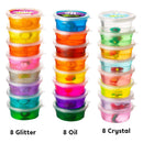 24 Days Advent Calendar - Slime with Resin Accessories, 24 Pcs