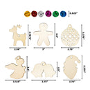 48 Pack Wooden Ornaments Craft Kit