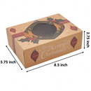Kraft Christmas Cookie Boxes with Window, 24 Pcs