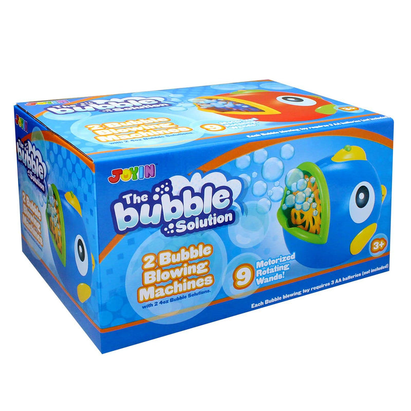 4.5" Bubble Blowers with 2 Bubble Solution Bottles of 4 oz, 2 Pack