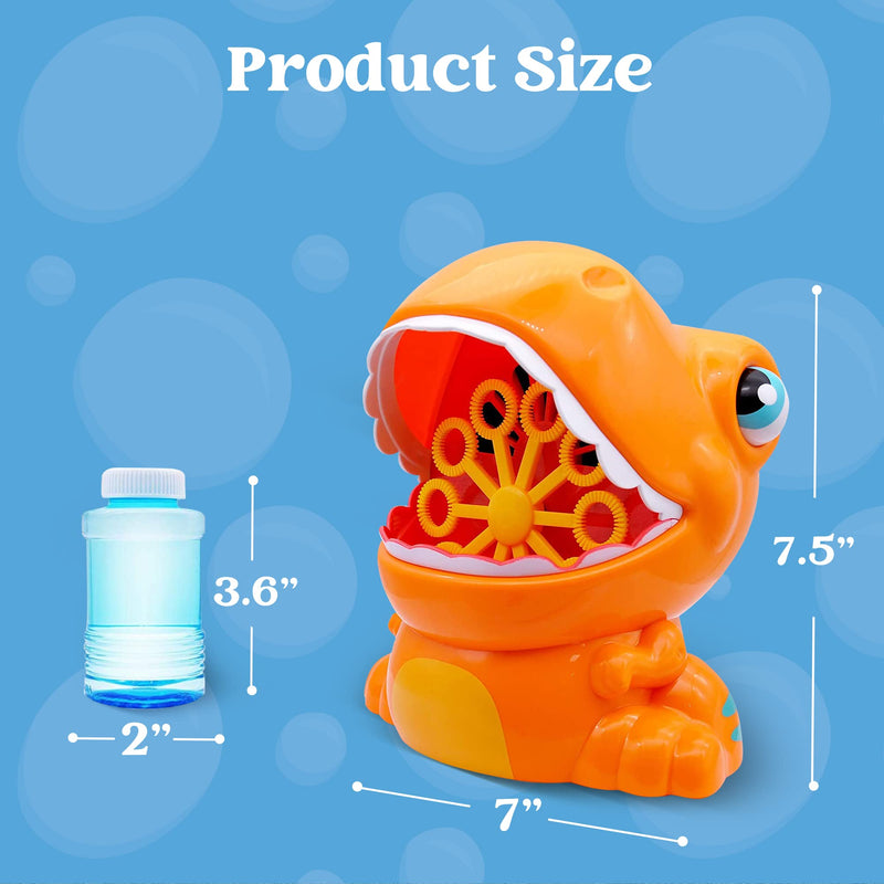 SLOOSH - Orange Dinosaur Bubble Machine
