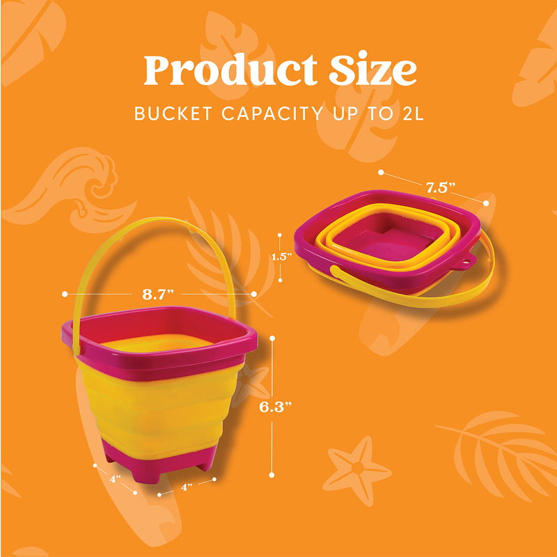 SLOOSH - Foldable Sandbox Buckets, 3 Pcs