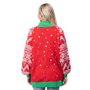 Adult Christmas Tree Long Ugly Sweater with Light Bulbs