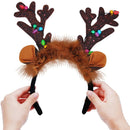 Christmas Light Up Reindeer Headband, 4 Pcs