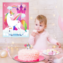 Unicorn Themed Pin The Horn Game with Stickers