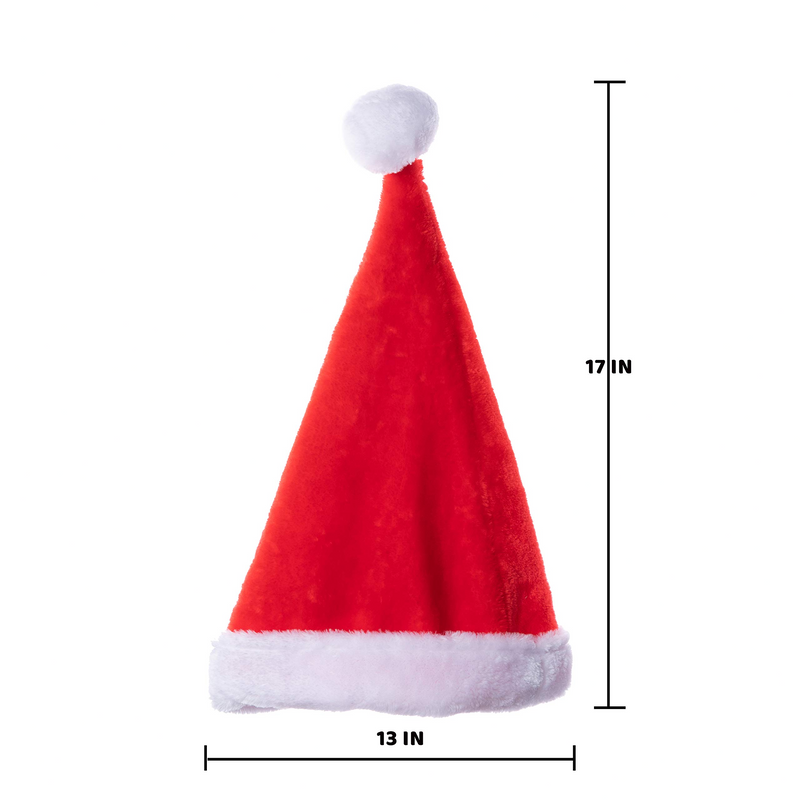 8 Pcs Premium Christmas Santa Hats
