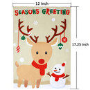 Christmas Burlap Welcome Flag, 2 Pack