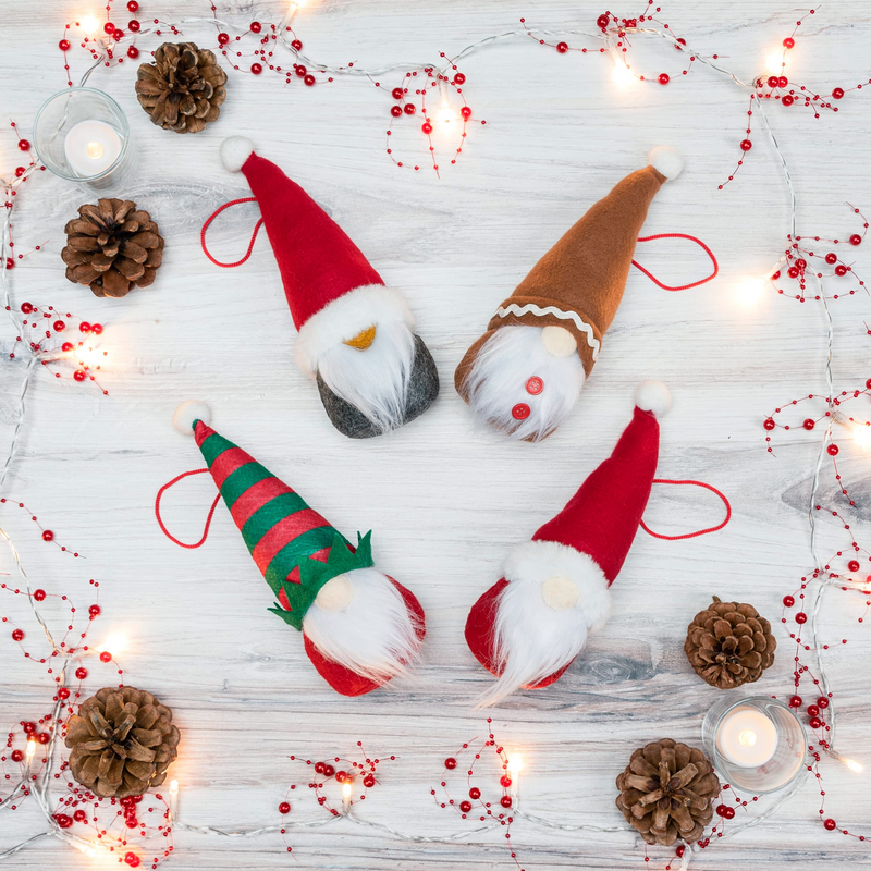 Gingerbread, Penguin, Elf and Santa Gnome Set