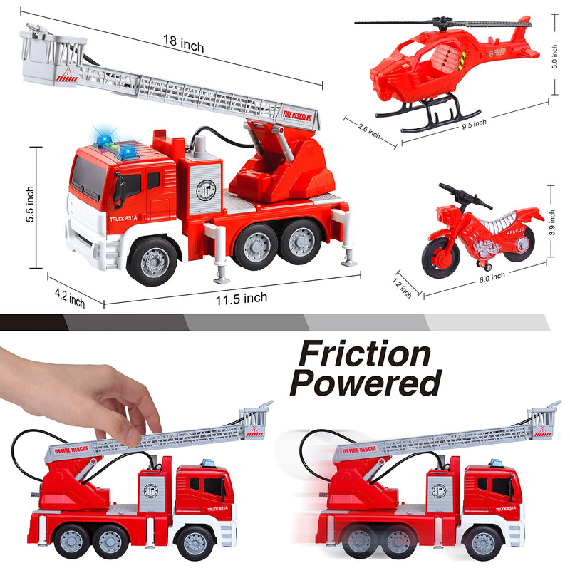 Fire Station Vehicle Toy Set