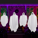 Hanging Ghosts (35.5in, 35.5in, 27.5in, 27.5in), 4 Pack