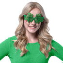St. Patrick's Day Glitter Green Shamrock Eyeglasses
