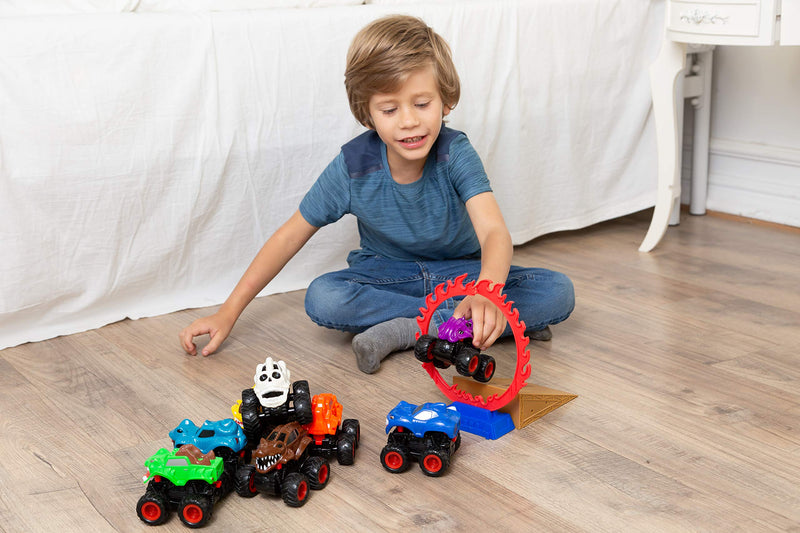 8 Piece Push-and-go Monster Friction Powered Truck