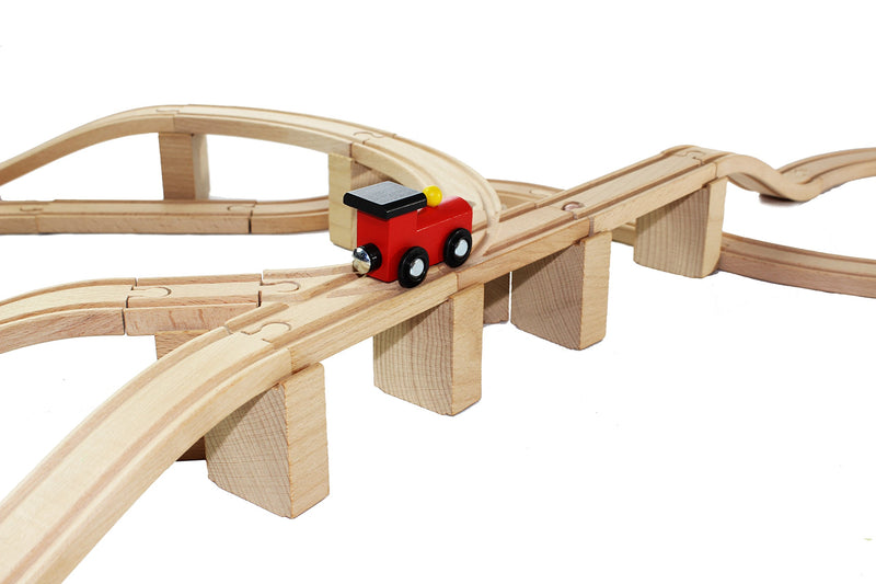 Wooden Train Track Set,62pcs