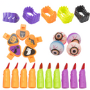 Halloween Assorted Toys Set with Treasure Box, 130 Pcs