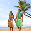 Luau Leis Wrist Bracelets Skirts Set, 48 Pcs