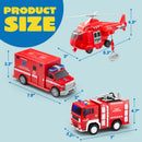 3 In 1 Fire Rescue Truck Car Set