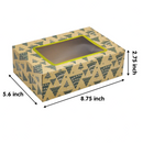 Christmas Foil Cookie Kraft Pattern Gift Box, 24 Pcs