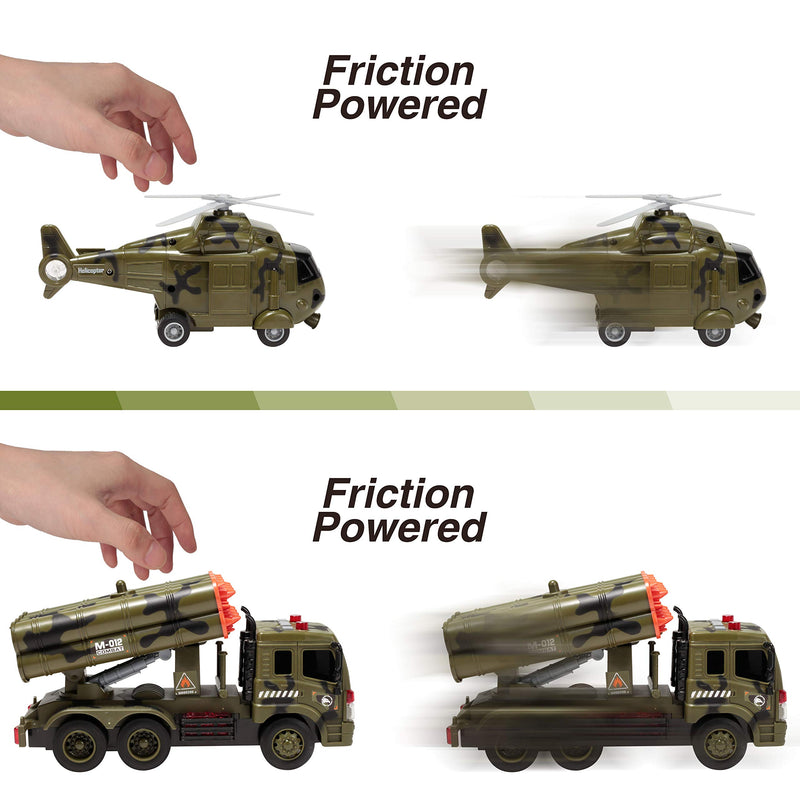 JOYIN joyin 3 in 1 friction powered siren military vehicle toy