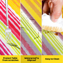 Cinco De Mayo Print Plastic Table Cover, 6 Pcs