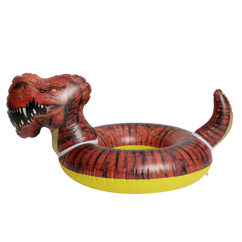 SLOOSH - Inflatable T-Rex Pool Tube (Brown)