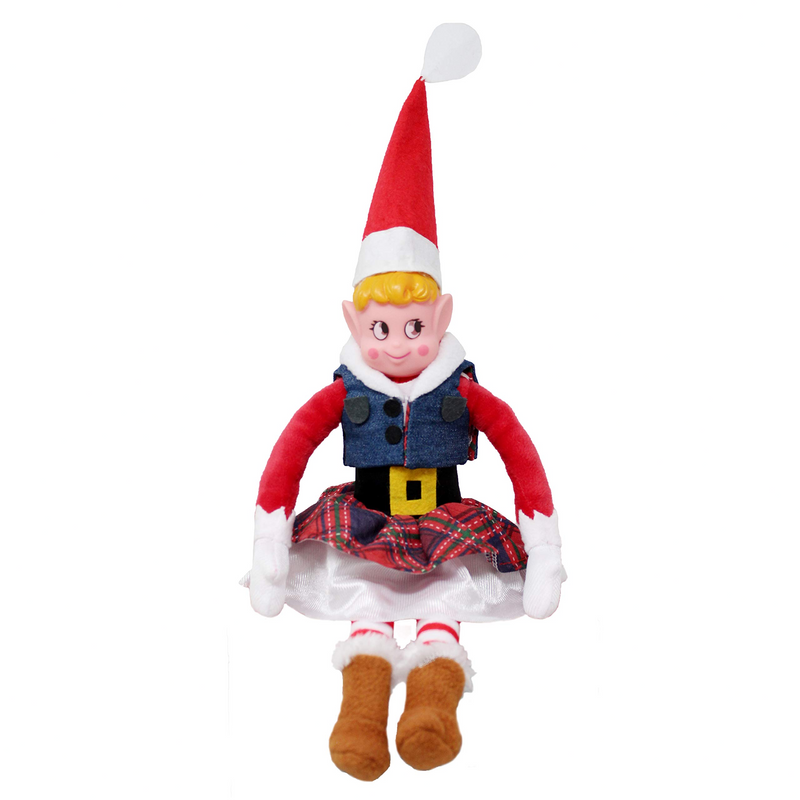 Santa  Skirt/Vest and Boot for Elf Doll, 2 Pack