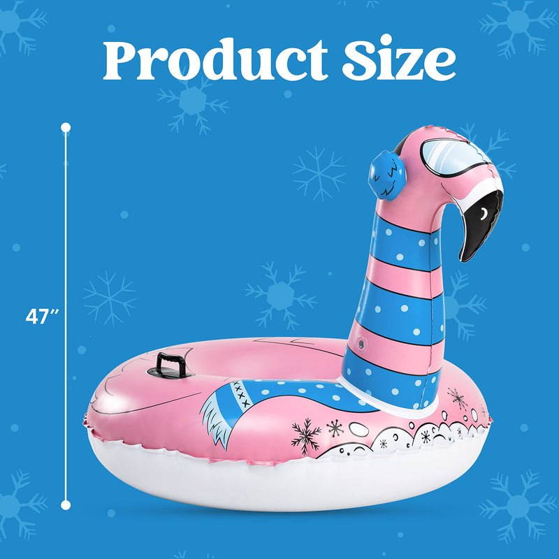 47in Inflatable Flamingo Snow Tube