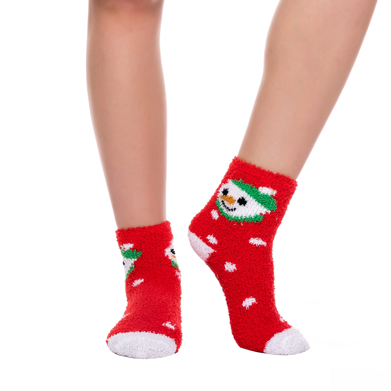 Adult Christmas Holiday Socks Warm Winter Cozy Socks Fuzzy Socks With Plus  Size And Anti-Slip Bottom-3 Pairs A