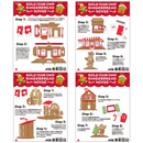 Christmas EVA Foam Gingerbread House, 2 Pack