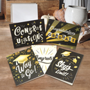 Graduation Cards (Black & Gold) with 9 Designs