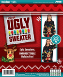 Black Color Reindeer Ugly Sweater with Light Bulbs