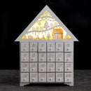 Christmas Pre-lit Wooden House Advent Calendar with Drawers
