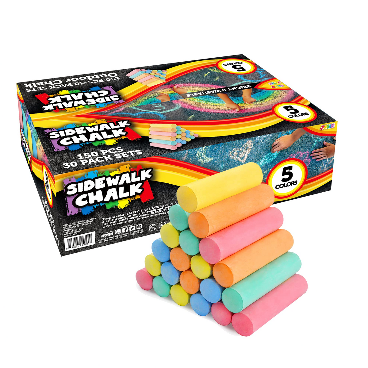 【JOLYN】 CHECKERLAND(KR EDITION)(2504) /追跡付 JOYIN | Sidewalk Chalk, 150 Pcs
