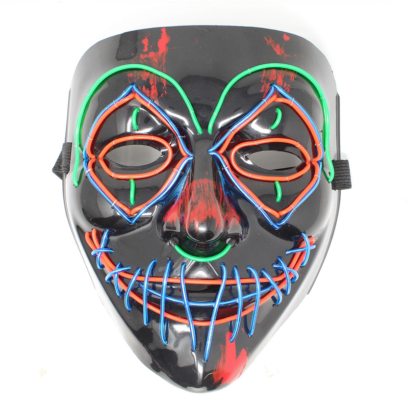 LED Scary Clown Cosplay Mask with 3 Lighting Modes