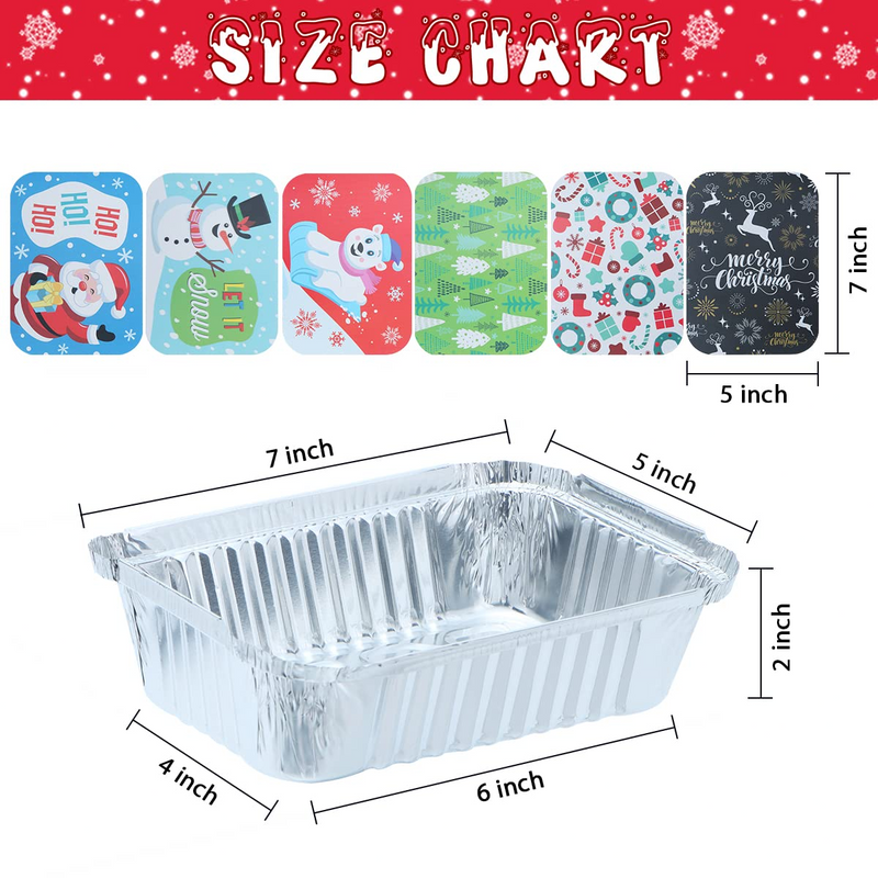 36 Pieces Christmas Containers 5in X4in X1.5In
