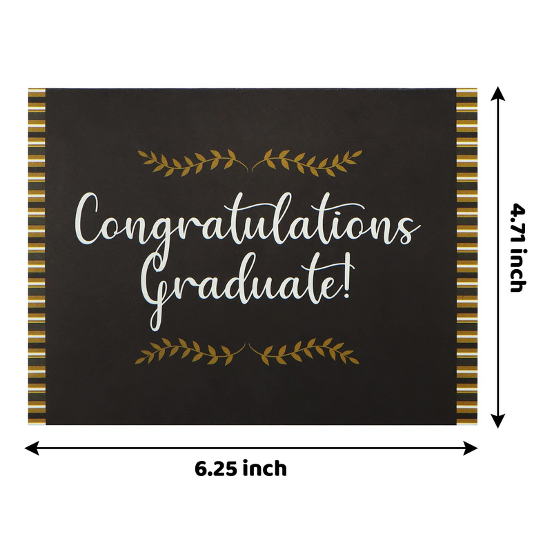 Graduation Cards (Black & Gold), 72 pcs