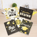 Graduation Cards (Black & Gold) with 9 Designs