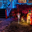 25in Tall Christmas Lighted Santa with Merry Christmas Sign