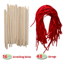 Rainbow Color Scratch Angel Ornaments, 48 Pcs