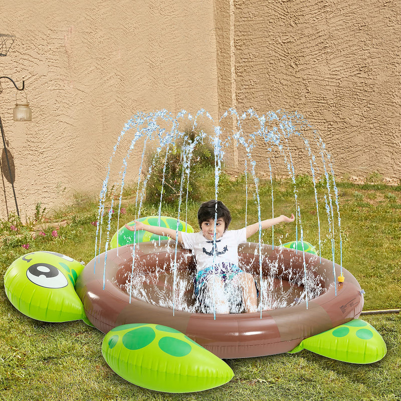 SLOOSH - Turtle Sprinkler Kiddie Pool