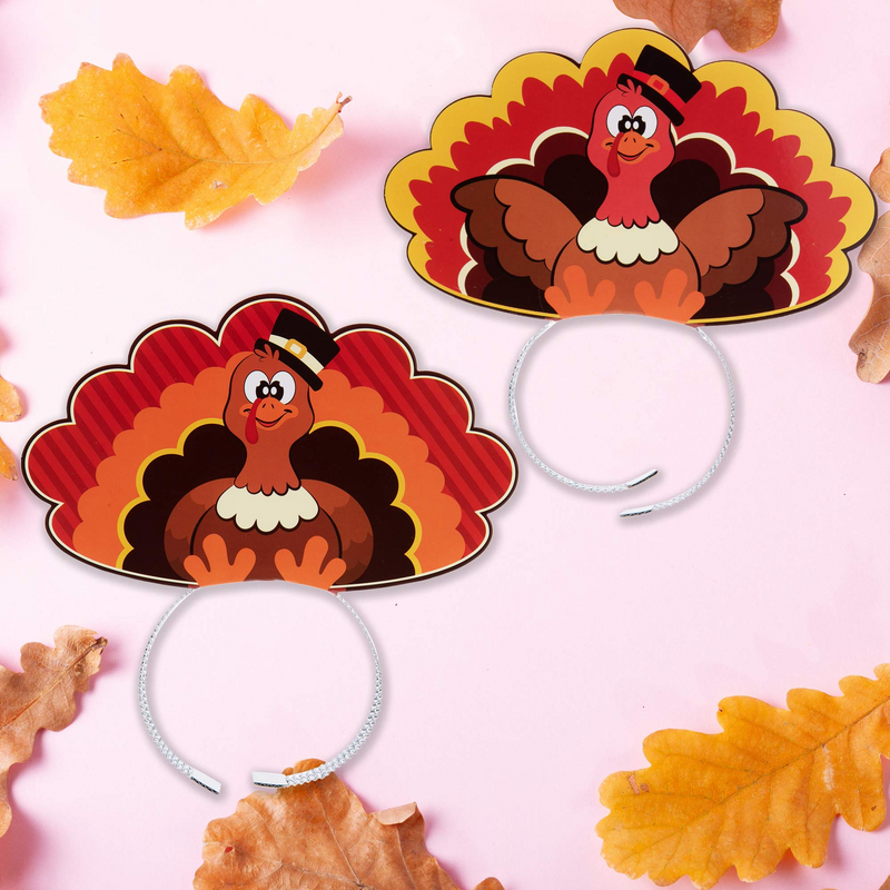 Thanksgiving Turkey Headband, 24 Piece