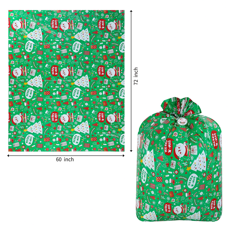 Green Large Gift Bags, 2 Pcs