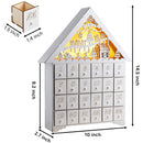 Christmas Pre-lit Wooden House Advent Calendar with Drawers